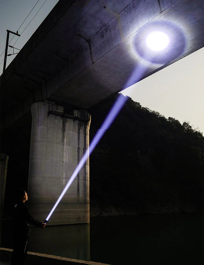 800000lm High Power Strong Light Long Range LEP Flashlight USB Charging 26650 Battery Outdoor Telescopic Zoom Super Bright Torch
