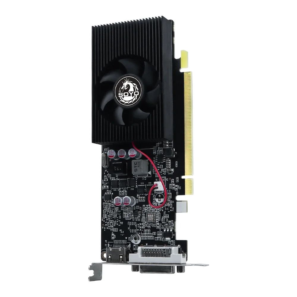 Placas de Vídeo SOYO NVIDIA GT1030 2G GDDR5 64bit Placa de Vídeo HDMI+DP+DVI Para Componentes de Computador para Jogos de Desktop GPU GT 1030