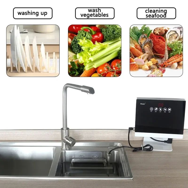 Household Portable Sink Dishwasher Small Free-standing Installation-free Kitchen 110V/220V Automatic Ultrasonic Wash Dishwasher
