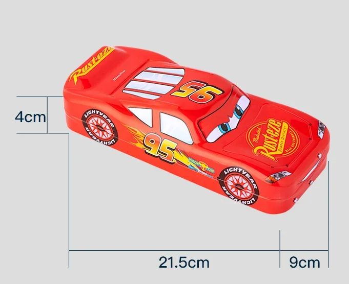 Estojo de Lápis Carros Disney Pixar Caixa de Papelaria Infantil Grande Capacidade Carro McQueen Estojo de Lápis Tridimensional Presente para Jardim de Infância