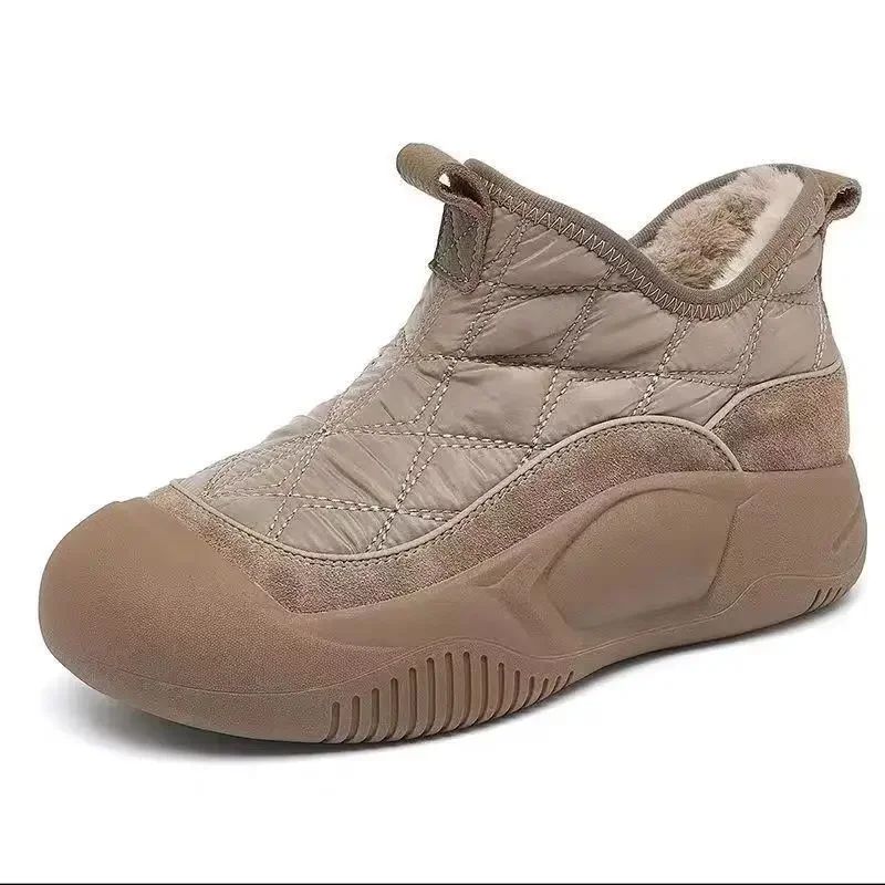 Fur Warm Chelsea Snow Boots Winter Women Casual Shoes  New Short Plush Ankle Boots Flats Sport Short Boots Ladie Botas Mujer