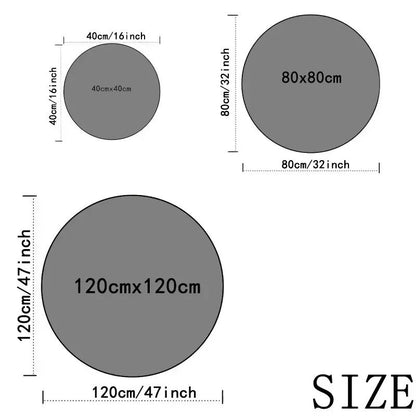 MINISO Rainbow Care Bear Themed Round Rug for Bedroom Decor Nursery Soft Rug  Kid's Crawling Playmat Children's Room Floor Mat