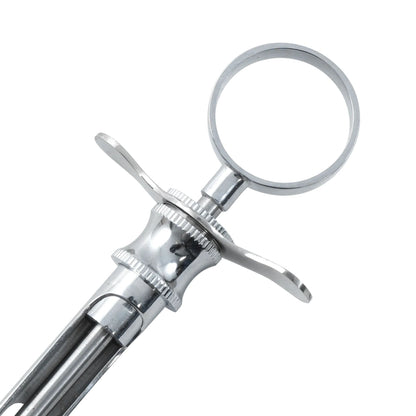 1 Seringa de Injeção Odontológica Cabeça em Gancho Pontiaguda Aço Inoxidável Seringa de Aspiração de Dentista Instrumento Cirúrgico 1.8ML