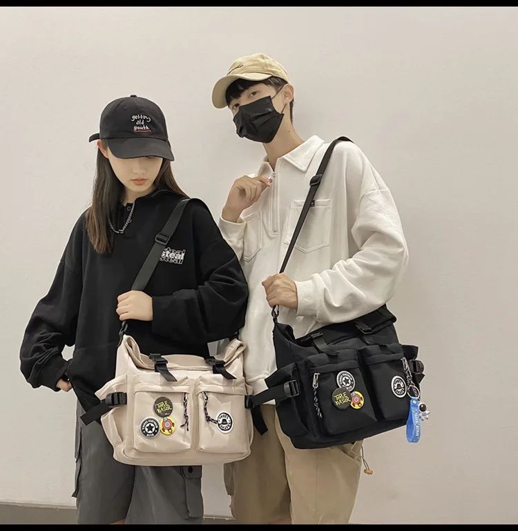 Japanese Harajuku School Bags for Teenage Girls Casual Fashion Crossbody Bag New Trendy Shoulder Bag Student Backpack Hand Bags