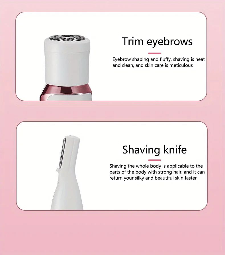 4-in-1 ladies 'multifunctional electric hair remover set Ladies bikini trimmer USB charging eyebrows nose hair face leg portable