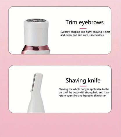 4-in-1 ladies 'multifunctional electric hair remover set Ladies bikini trimmer USB charging eyebrows nose hair face leg portable