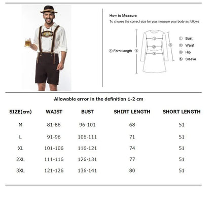 Women Waitress Maid Dress Adult Bavaria Oktoberfest Dress Beer Carnival Party Outfit Fancy Dress Man Lederhosen Dirndl Outfit