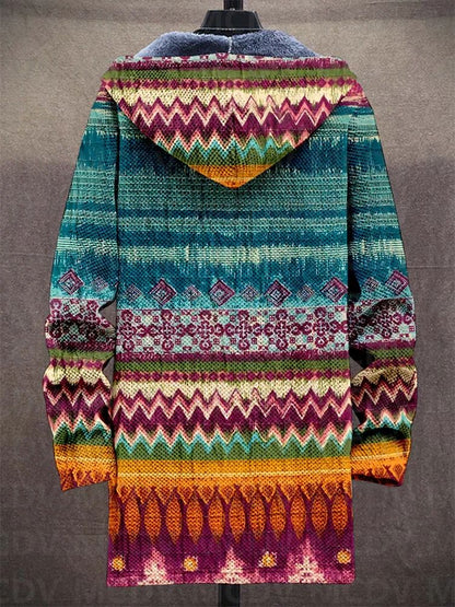 Men's Plush Thick Loose Long-Sleeved Coat Cardigan Fleece Overcoat Thick Warm Jacket