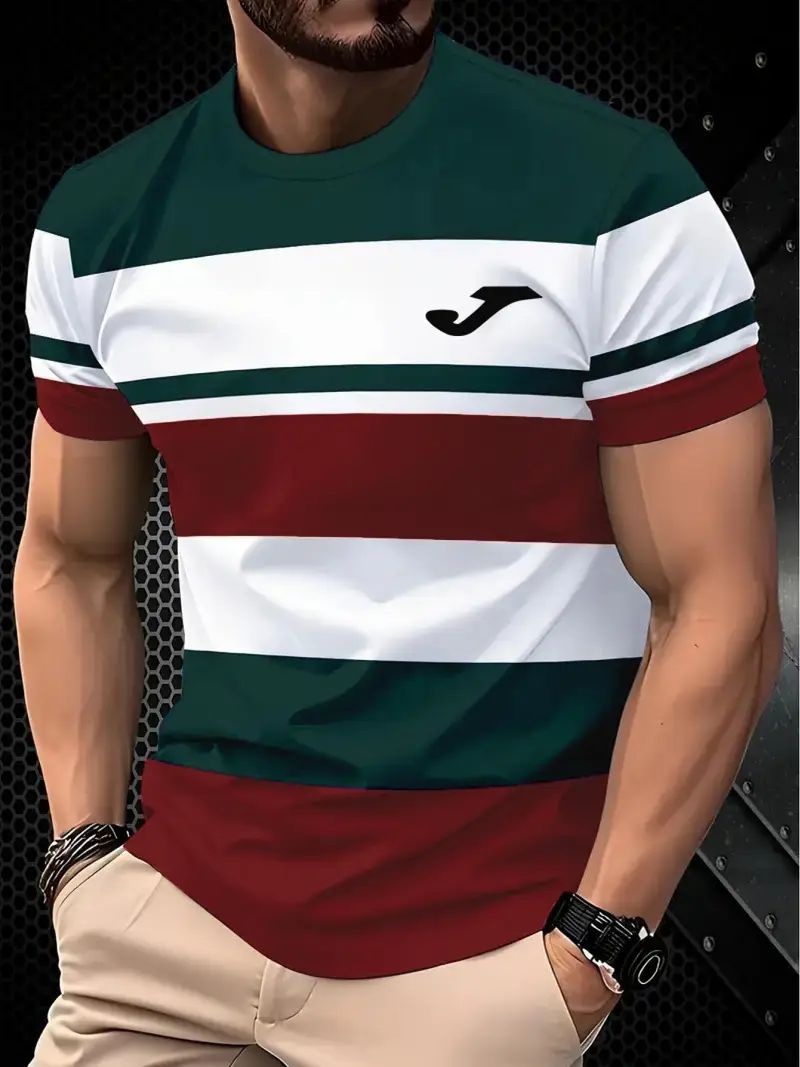 Classic Men's T-shirt Graphic Print Outdoor Casual Round Neck Short Sleeve Top Street Fashion T Shirt Male Oversized Clothing