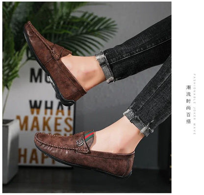 Men Driving Shoe Leather High Quality Breathable Slip on Men Casual Shoes Comfortable Light Men Loafers Formal Men Dress Shoes