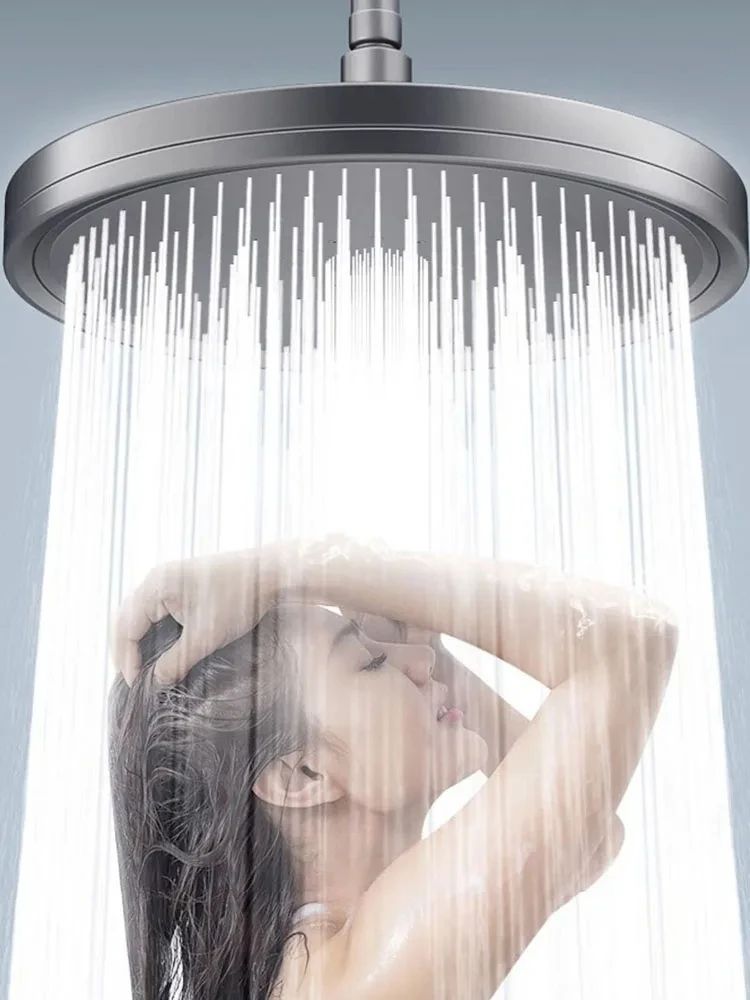 Nova Ducha de Grande Painel de 230mm, 6 Modos, Supercarga, Tipo Chuva, Alta Pressão, Torneira de Chuveiro Superior, Acessórios para Banheiro