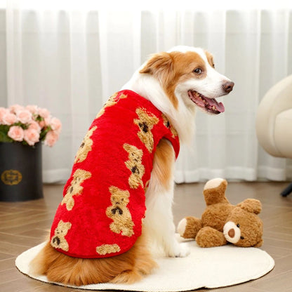Roupa de Cachorro Quente Outono Inverno para Cães Pequenos Gatos Ao Ar Livre Macio Casaco de Lã Confortável Colete Traje para Cães de Médio Grande Porte