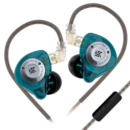 Fone de Ouvido Dinâmico KZ EDX PRO X HIFI com Graves para Música Fone de Ouvido Esportivo com Cancelamento de Ruído KZ EDXPROX ZSTX ZSN PRO ZAS EDA ZVX
