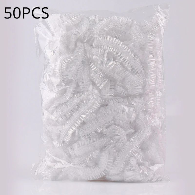Toucas de Banho Descartáveis Acessórios para Sauna Transparentes e à Prova d'Água Toucas Descartáveis para Cabelo Produtos de Banheiro para Casa