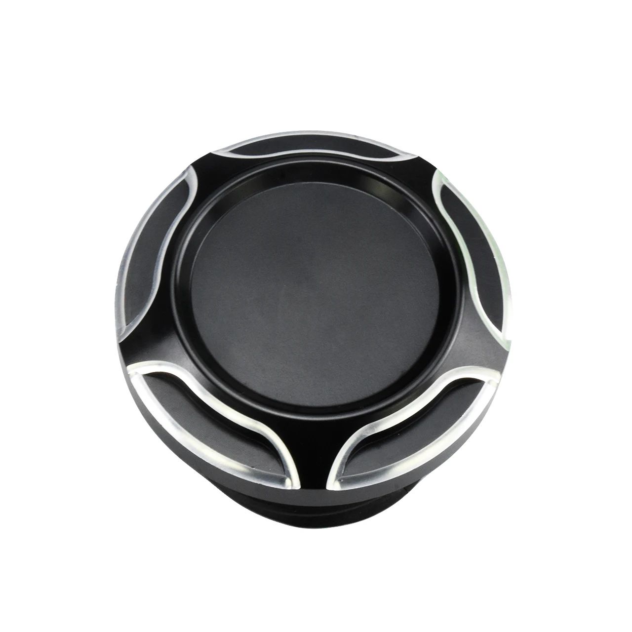 Tampa de combustível/óleo cromada preta para motocicleta Harley Sportster 883 1200 XL XR Iron Dyna Touring Softail FLHR
