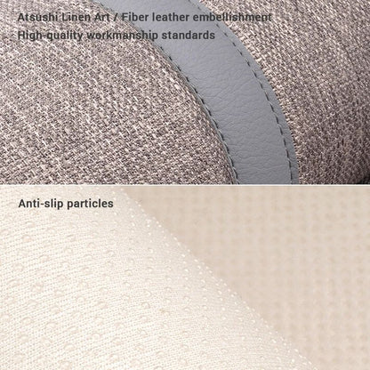 Car Seat Cover for Front Rear Universal Flax Car Seat Cushion Protector Pad Mat Non Slide Auto Four Season Pad Auto Interior