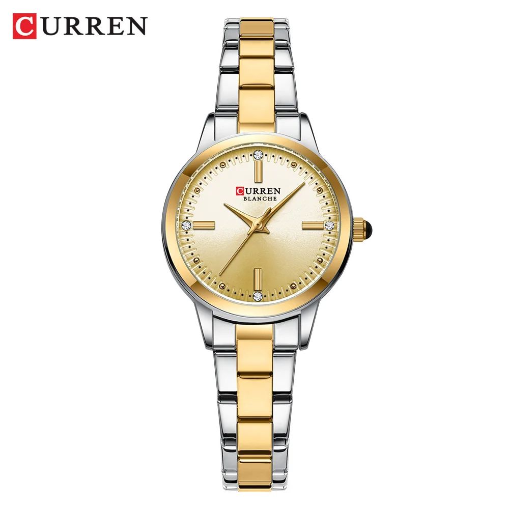 CURREN Women's Watches Fashion Original Quartz Wrist Watch for Ladies Roman Dial Dazzling Diamond Waterproof Luminous Luxury New