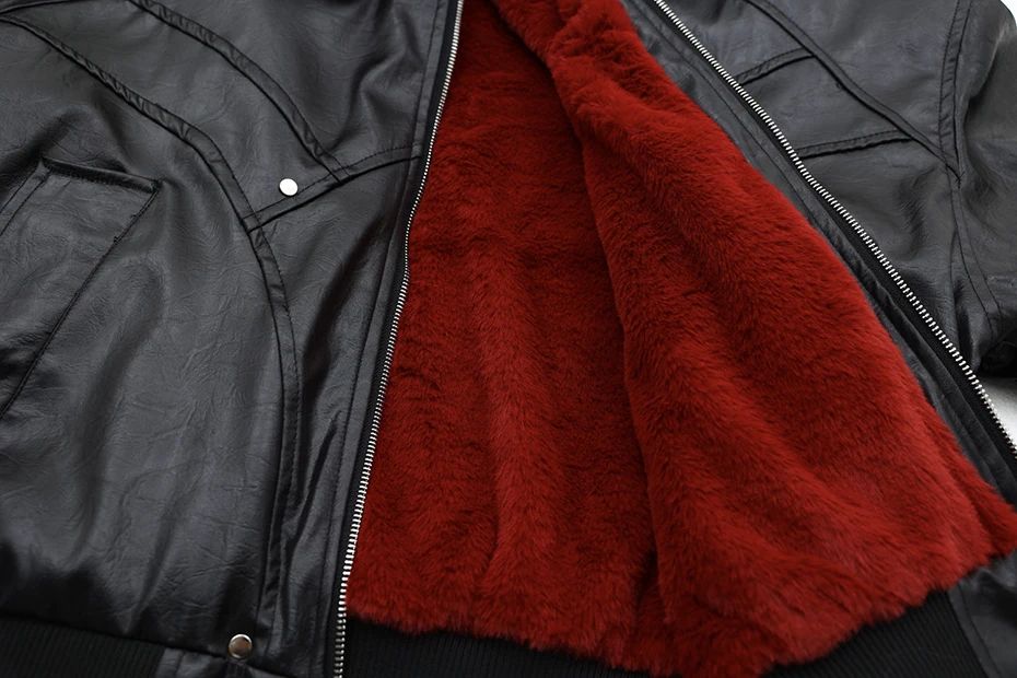 Vintage Men Winter Jackets Fur Collar Fleece Warm Parkas Coats Streetwear Harajuku Leather Jackets Casual Padded Jackets Outwear