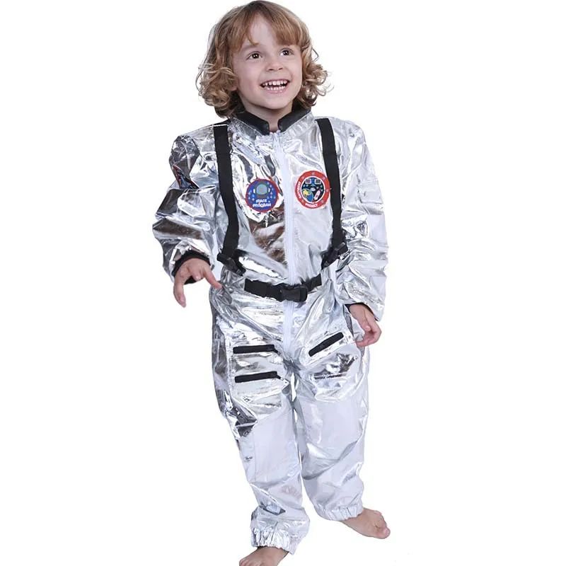 Astronaut Costume Spacesuit Silver Spaceman Men Women Space Suit Halloween Christmas Performance Spacesuit Costume Party Gift