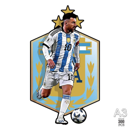 irregular Football Star Wooden Jigsaw Sports Stars Puzzle for Kids Adults Educational Fabulous Gift 300 Pcs DIY Puzzle Toys