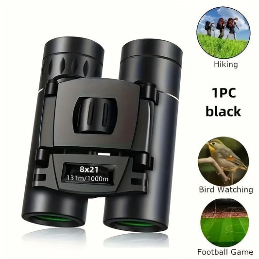 1pc HD Zoom Binoculars, 8X21 Long Range Telescope with Compact Folding Design for Outdoor Tourism and Camping
