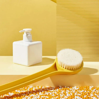 Cute Duck Long Handle Bath Brush Soft Bristles Bath Brush Skin Massager Shower Scrubber Exfoliation Body Cleaning Brush Bathroom