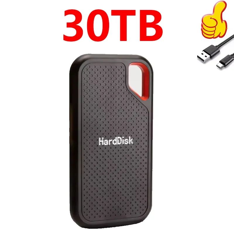Portable SSD External Hard Drive 4TB USB3.2 Type-C External Storage Compatible with Laptop/PC/Mac Shockproof Plug&Play Hard Disk