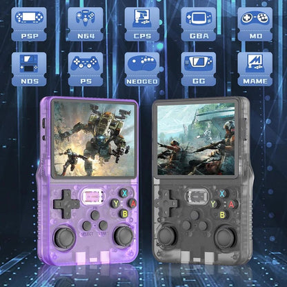 R36S Handheld Retro Game Console Classic ARKOS System 3.5 Inch Portable Video Gaming Console with Single Card for Kids Gift