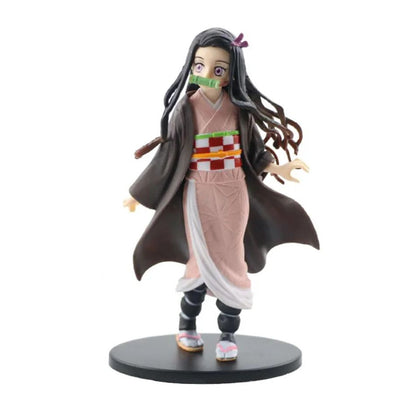 Anime Demon Slayer Kimetsu no Yaiba figura Kamado Tanjirou Boneco de Ação Agatsuma Zenitsu Nezuko Guerreiro PVC Modelo Brinquedos