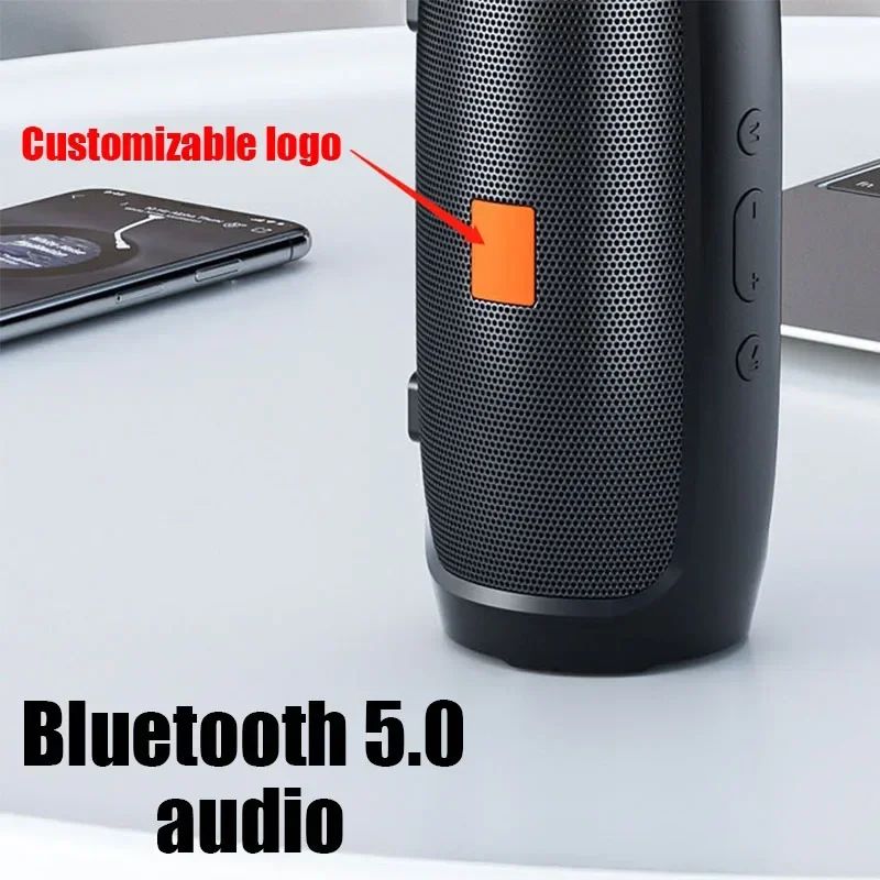 Alto-falantes Bluetooth Portáteis Subwoofer Estéreo Surround Externo Impermeável Caixa de Som Sem Fio Suporte Rádio FM Cartão TF