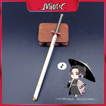 Caneta espadada de ponta de feltro de 7,5 polegadas Demon Slayer Nichirin, modelo de liga de espada, caneta katana Tanjirou, arma de anime Kimetsu No Yaiba, brinquedo Rengoku