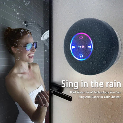 Alto-falante Bluetooth Sem Fio Portátil LED IPX4 À Prova d'Água Alto-falante para Banheiro Externo com Ventosa Grande Mini Caixa de Som Estéreo