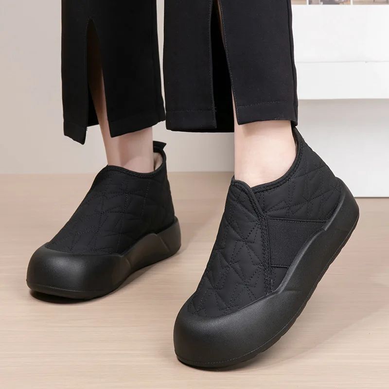 Winter Women's Boots Warm Plush New Platform Snow Boots Anti Slip Waterproof Comfort Lightweight Indoor Casual Warm Cotton Shoes