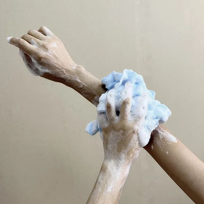 Exfoliating Washcloth Back Scrubber for Shower for Men Silver-ion Multi-Function Foam Bath Towel Ultra-Long Exfoliating Towels