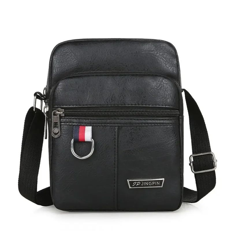 Crossbody Bag Men's High Quality PU Leather Shoulder Bag Large Capacity Chest Bag Fashion Casual Solid Color Crossbody Bag