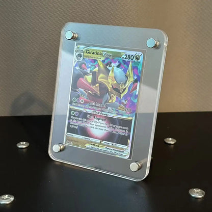 Expositor de acrílico transparente de 1-12 compartimentos Protetor à prova de poeira Porta-retratos para cartas TCG de Pokémon NARUTO One Piece