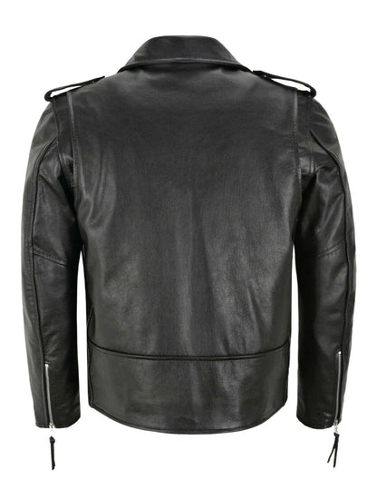 Boutique Punk Men PU Leather Jacket Motorcycle Fashion Slim Fit Leather Coat