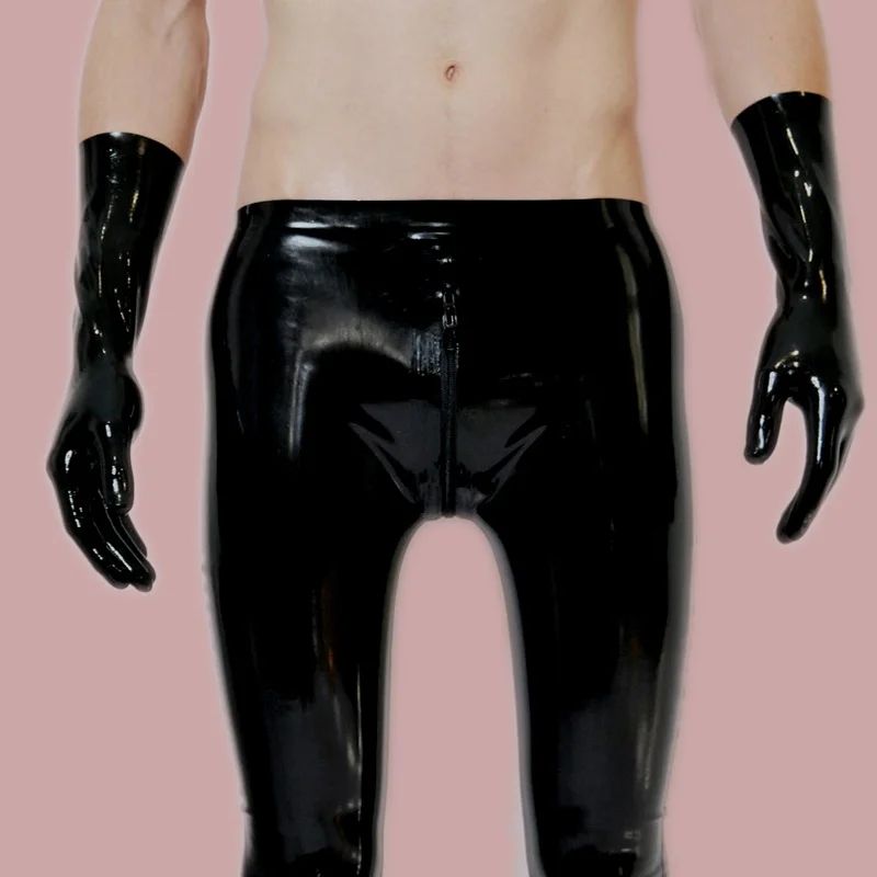 customized gloves latex fetish men catsuit sexy fetish long gloves opera latex handmade rubber bodysuit for men cosplay