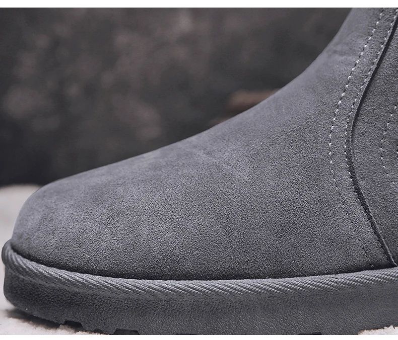2025 Novas Botas Masculinas de Inverno Quentes de Pelúcia Botas de Couro Casuais de Cano Alto Sapatos de Neve da Moda para o Ar Livre