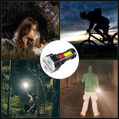COB High Power LED Flashlight USB Rechargeable Waterproof Lamp For Camping Hiking Fishing Portable Flashlight Emergency Lantern