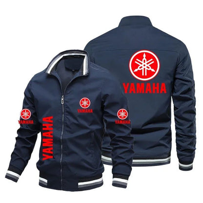 Men's Yamaha Logo Printed Custom Biker Bomber Jacket Motorcycle Fashion Clothing Coats for Men