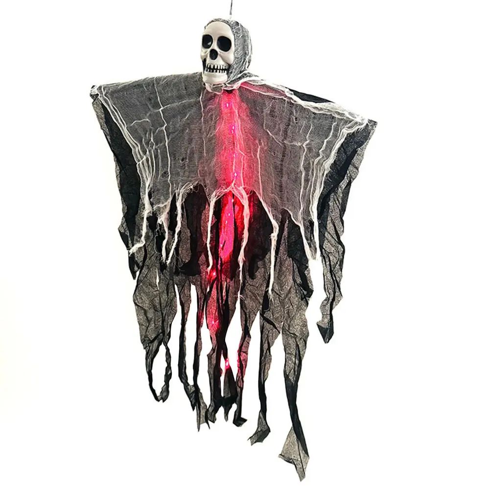 Luminous Skull Halloween Party Hanging Skull Skeleton Ghost Ornament Props Haunted House Decorations Halloween Decorations