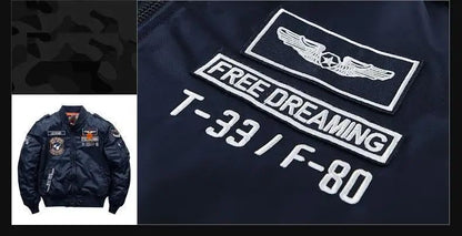 Winter Hip Hop Thick Warm Jacket Men High Quality Military Motorcycle Ma-1 Aviator Pilot Coats Male Baseball Bomber Jacket