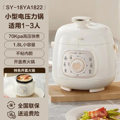 Mini Electric Pressure Cooker: New Model Small Rice Cooker for 1-2 People (3-Cup Capacity)