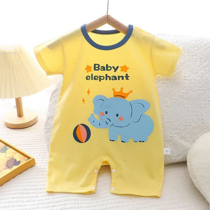Baby Clothes Bodysuits & One-pieces Newborn Short Rompers Boys Girls Summer Jumpsuit Thin Air Conditioning Loungewear Babies