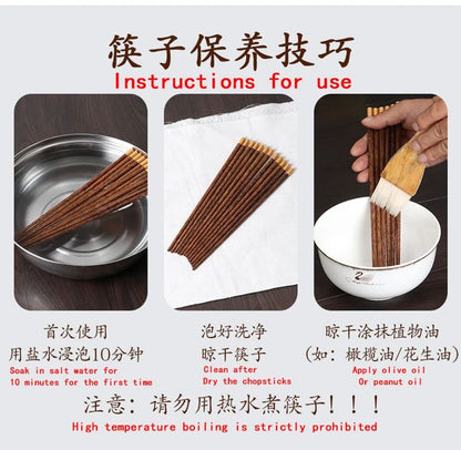 Hashis de Sândalo Vermelho Natural de Alta Qualidade Premium Conjunto de Talheres Utensílios de Mesa Domésticos para Presente Hashis Chineses