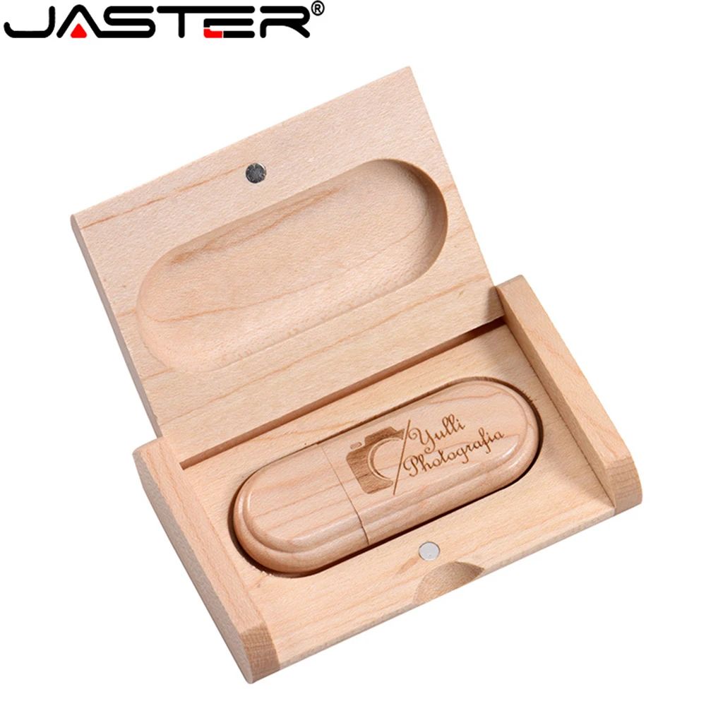 JASTER 10 unidades/lote de pen drive USB 2.0 (LOGOTIPO personalizado grátis) Pen drive de madeira 4 GB 8 GB 16 GB Pen drive 32 GB 64 GB 128 GB Memory Stick Presente