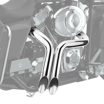 2 Inch Motorcycle Drag Pipes Exhaust System for Touring Softail Dyna Sportster with Forward Control Models Motorbike Accessories