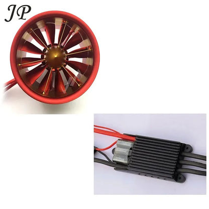 JP metal culvert 90mm 105mm 120mm EDF Ducted Fan 12 Blades  5060 4260 4250 Motor 6S 12S 14S  RC Air Plane
