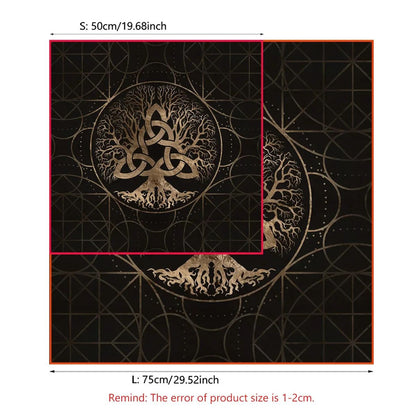 Tree of Life Pendulum Divination Table Cloth For Tarot Altar Tarot Cloth Witchcraft Astrology Oracle Cards Pads Witch home Decor